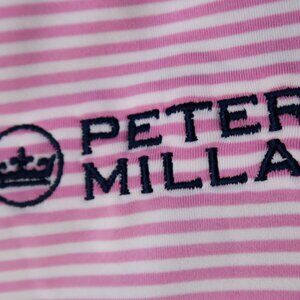 Peter Millar Summer Comfort Pink Striped K Club Polo (L) ⛳️